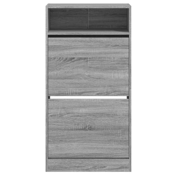 skoreol 60x34x116 cm konstrueret træ grå sonoma-eg
