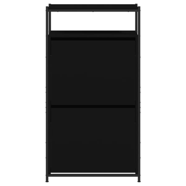 skoreol 60x34x112 cm konstrueret træ sort