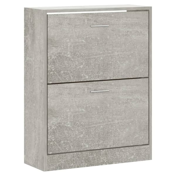 skoskab 63x24x81 cm konstrueret træ betongrå