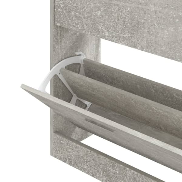 skoskab 63x24x81 cm konstrueret træ betongrå