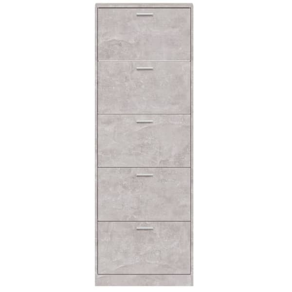 skoskab 59x17x169 cm konstrueret træ betongrå