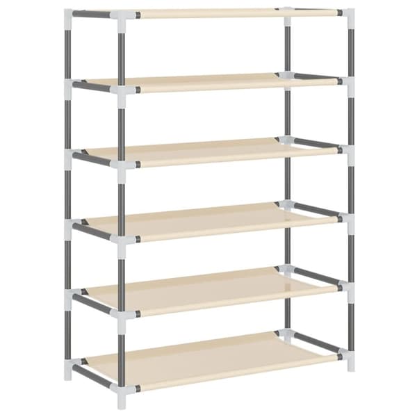 skoskab 60x28x90 stof cremefarvet