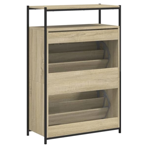 Skohylla sonoma-ek 75x34x112 cm konstruerat trä