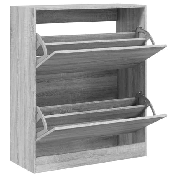 Skoskåp grå sonoma 80x34x96,5 cm konstruerat trä