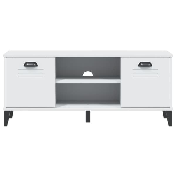 skobænk VIKEN 106x35x45 cm konstrueret træ hvid