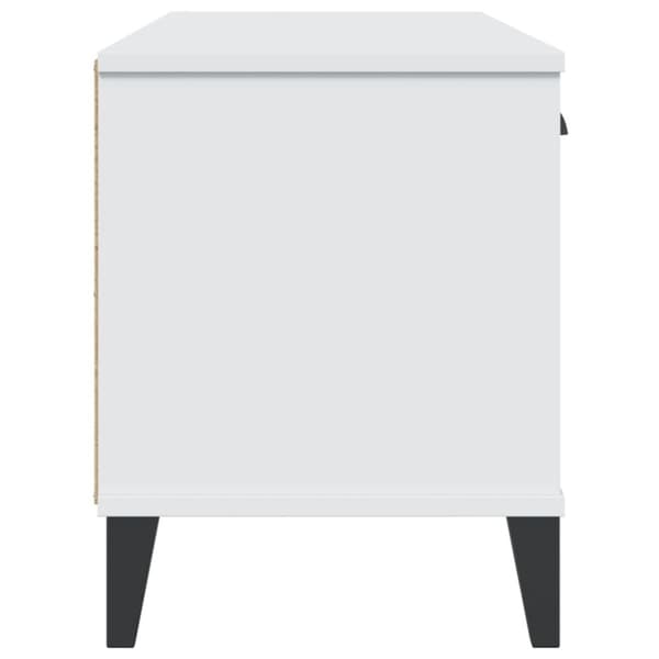 skobænk VIKEN 106x35x45 cm konstrueret træ hvid