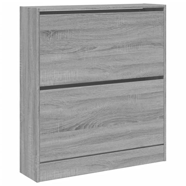 skoreol 80x21x87,5 cm konstrueret træ grå sonoma-eg