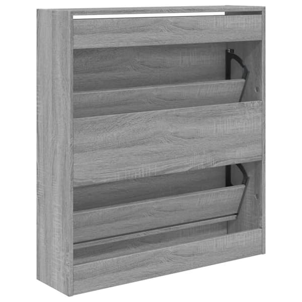 skoreol 80x21x87,5 cm konstrueret træ grå sonoma-eg