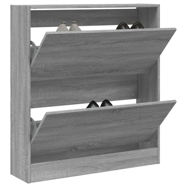 Kenkäkaappi harmaa Sonoma 80x21x87,5 cm tekninen puu