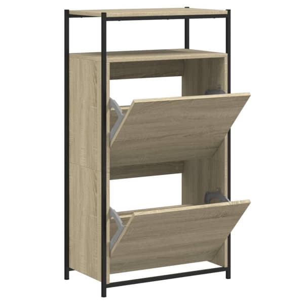 skoreol 60x34x112 cm konstrueret træ sonoma-eg
