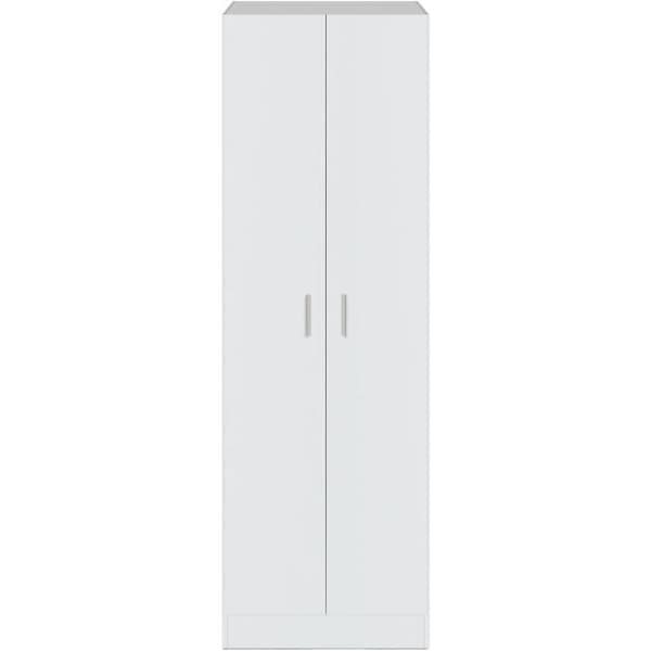 Skoförvaringsskåp - entrémöbel - 2 dörrar med hyllor - L 59 x D37 x H 180 cm - Basic