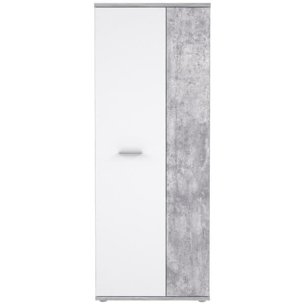 MISCA skoskåp - Modern betongeffekt och matt vit stil - L 69 cm