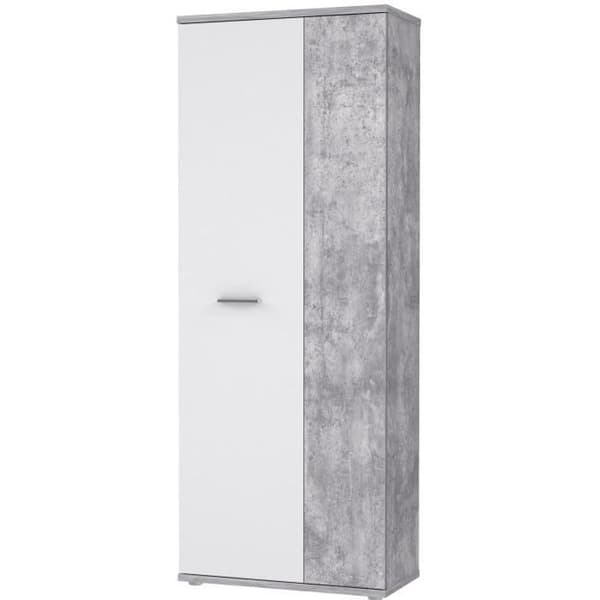 MISCA skoskåp - Modern betongeffekt och matt vit stil - L 69 cm