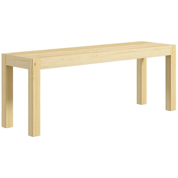 Rootz polstrede bænke - Træbænk - Køkkenbænk - Massivt træ - 3-personers bænk - Fyrretræ - Naturlig - 120 Cm X 33 Cm X 45 Cm