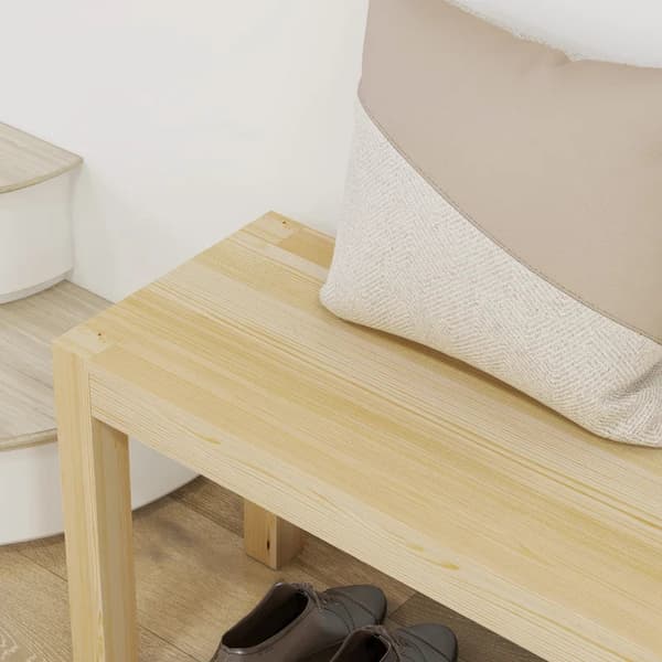Rootz-pehmustetut penkit - Tila 3 hengelle - Enintään 330 kg - Mänty - Luonnollinen -175 x 33 x 45 cm