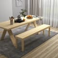 Pikkukuva 7 / 7: Rootz-pehmustetut penkit - Tila 3 hengelle - Enintään 330 kg - Mänty - Luonnollinen -175 x 33 x 45 cm