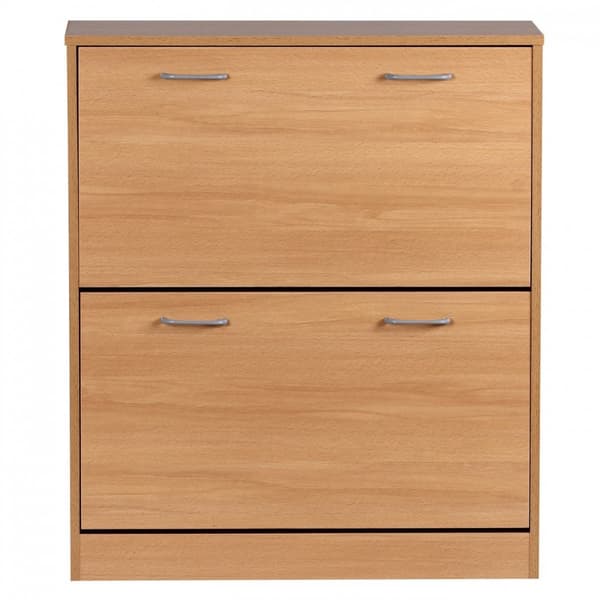 Rootz Modern Skohylde - Skobeholder - Opbevaringsskab - Klare linjer - Rummelige rum - Bøg farve - 75 cm x 87 cm x 24 cm