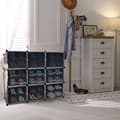 Miniatyrbild 3 av 4: Skoställ 3 x 6 våningar gör det själv - Med dörr &amp; tippskydd - PP-plast för hallingång