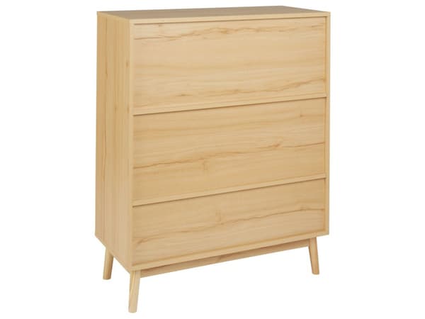 Skænk Rattan 2 Låger Lyst Træ Fremstillet Træ med Rattan Front Skuffer Boho Stil