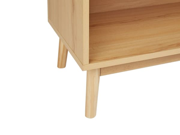 Skænk Rattan 2 Låger Lyst Træ Fremstillet Træ med Rattan Front Skuffer Boho Stil