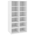 Miniatyrbillede 3 af 7: vidaXL skoreol 54x34x100,5 cm konstrueret træ hvid -  Skoopbevaring