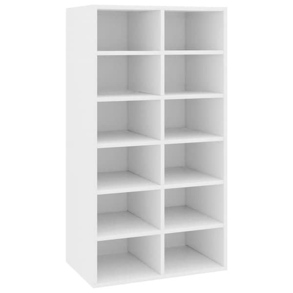 vidaXL skoreol 54x34x100,5 cm konstrueret træ hvid -  Skoopbevaring