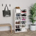 Miniatyrbillede 1 af 7: vidaXL skoreol 54x34x100,5 cm konstrueret træ hvid -  Skoopbevaring