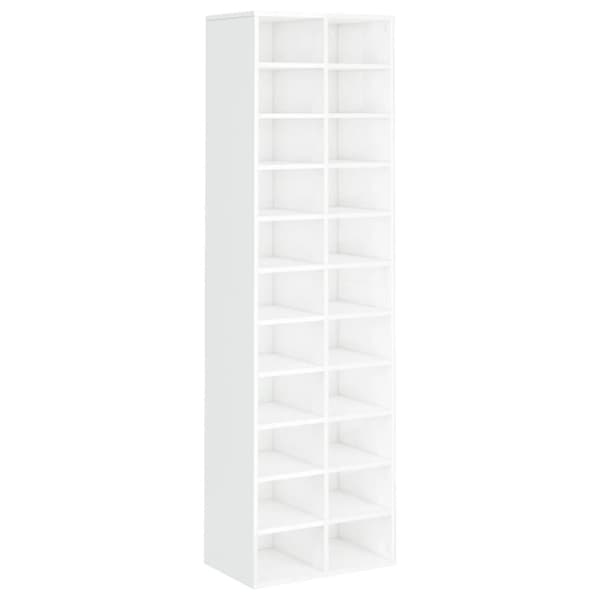 vidaXL skoreol 54 x 34 x 183 cm spånplade hvid højglans -  Skoopbevaring