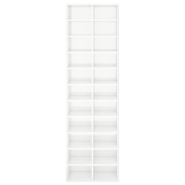 vidaXL skoreol 54 x 34 x 183 cm spånplade hvid højglans -  Skoopbevaring