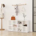 Miniatyrbillede 1 af 8: vidaXL skobænk 103x30x54,5 cm konstrueret træ hvid -  Skoopbevaring