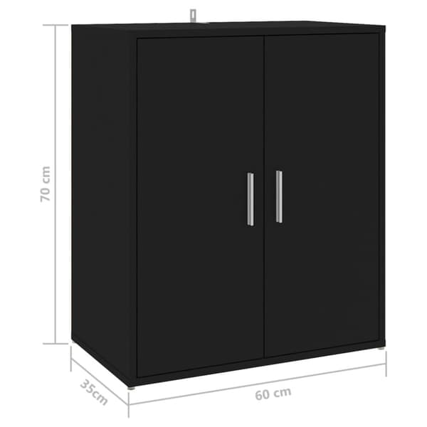 vidaXL Skoskåp svart 60x35x70 cm spånskiva -  Skoställ & skohyllor