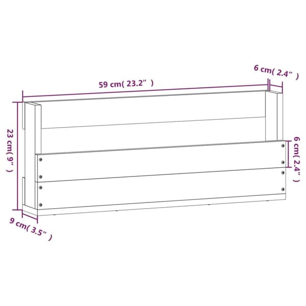 vidaXL væghængte skohylder 2 stk. 59x9x23 cm massivt fyrretræ -  Skoopbevaring