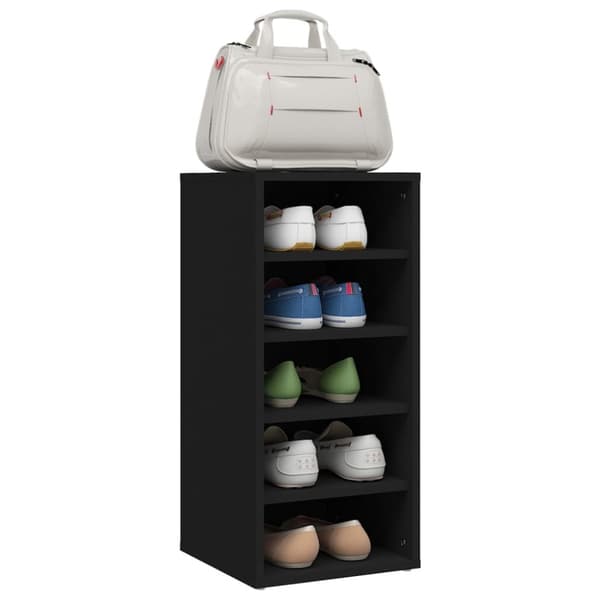 vidaXL skoreoler 2 stk. 31,5x35x70 cm spånplade sort -  Skoopbevaring