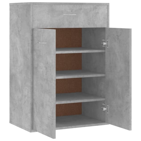 vidaXL Skoskåp betonggrå 60x35x84 cm konstruerat trä - Skoställ & skohyllor