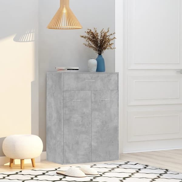 vidaXL Skoskåp betonggrå 60x35x84 cm konstruerat trä -  Skoställ & skohyllor