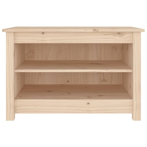 vidaXL skobænk 70x38x45,5 cm massivt fyrretræ -  Skoopbevaring