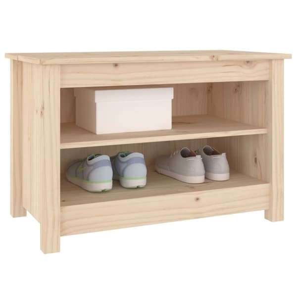 vidaXL skobænk 70x38x45,5 cm massivt fyrretræ -  Skoopbevaring
