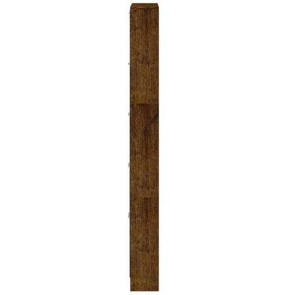 vidaXL skoskab 59x17x169 cm konstrueret træ røget egetræsfarve - Skoopbevaring