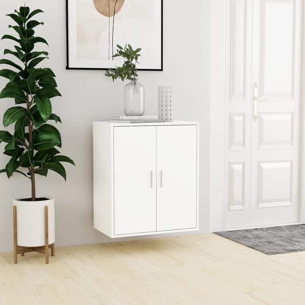 vidaXL Kenkäkaappi valkoinen 60x35x70 cm tekninen puu -  Kenkähyllyt & -telineet