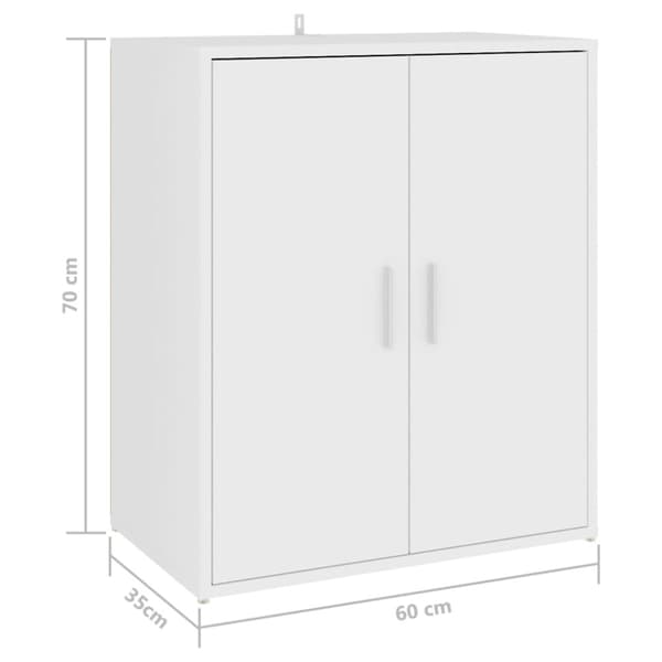 vidaXL Kenkäkaappi valkoinen 60x35x70 cm tekninen puu - Kenkähyllyt & -telineet