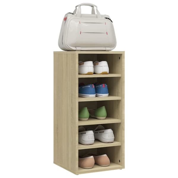 vidaXL skoreol 31,5x35x70 cm spånplade sonoma-eg -  Skoopbevaring