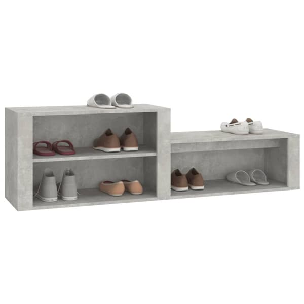 vidaXL skoreol 150x35x45 cm konstrueret træ betongrå -  Skoopbevaring