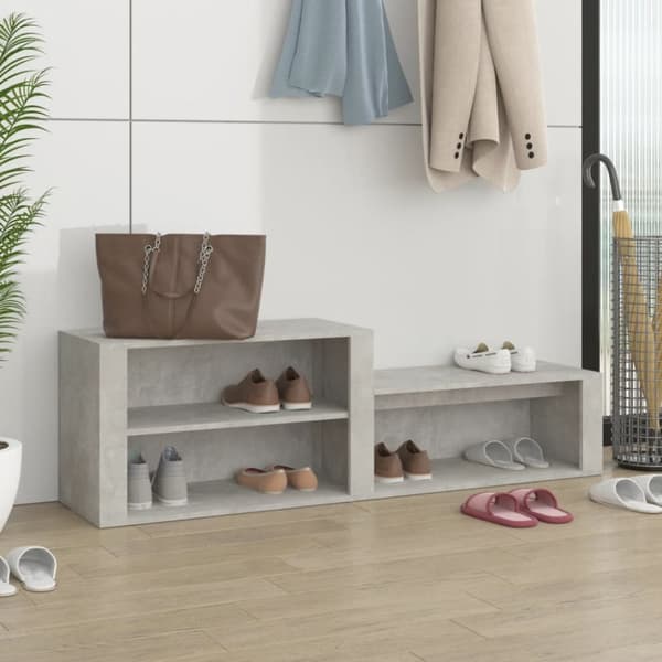 vidaXL skoreol 150x35x45 cm konstrueret træ betongrå -  Skoopbevaring
