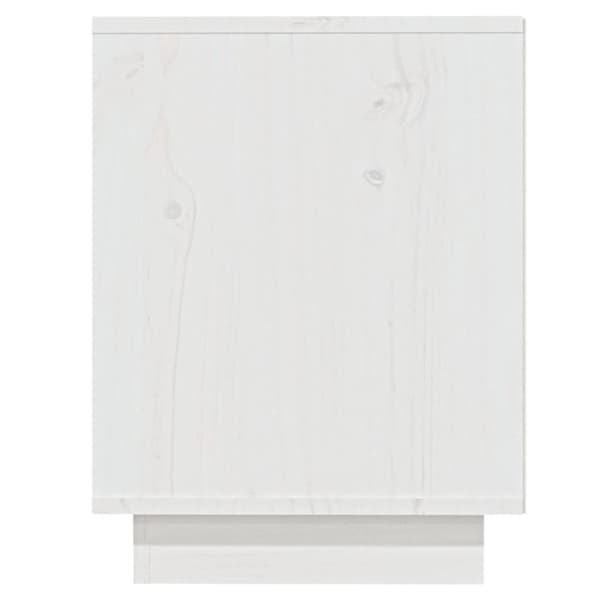 vidaXL skoreol 110x34x45 cm massivt fyrretræ hvid - Skoopbevaring