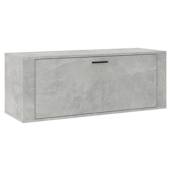 vidaXL væghængt skoskab 100x35x38 cm konstrueret træ betongrå -  Skoopbevaring