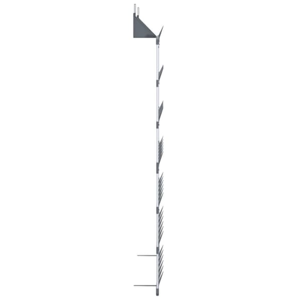 vidaXL hængende skostativ 66x13x139 cm sølvfarvet -  Skoopbevaring