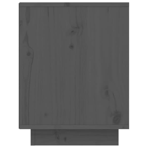 vidaXL skoreol 60x34x45 cm massivt fyrretræ grå -  Skoopbevaring