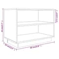 Miniatyrbillede 9 af 9: vidaXL skoreol 60x34x45 cm massivt fyrretræ grå -  Skoopbevaring