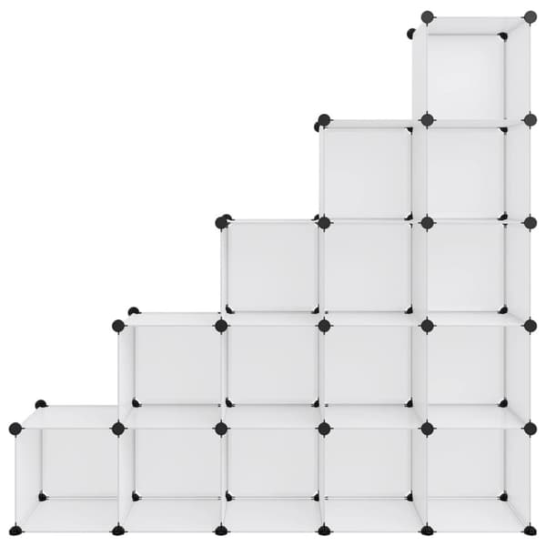 vidaXL kubeformede opbevaringskasser 15 stk. PP transparent -  Skoopbevaring