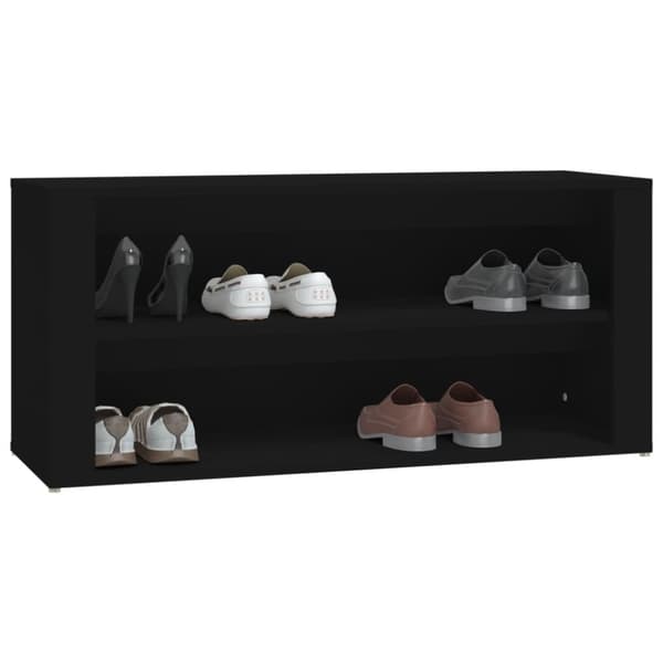 vidaXL Skohylla svart 100x35x45 cm konstruerat trä -  Skoställ & skohyllor